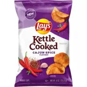 Lay's Kettle Cooked CAJUN SPICE Potato Chips 8Oz. 1 Bag LAYS Crunchy NEW