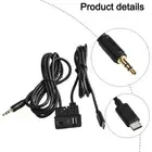 Sleek Design Car USB+AUX Socket Panel Interface Extension Cable of 145CM