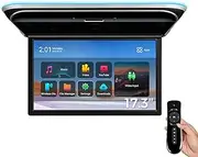 XTRONS Android Car Overhead 17.3 Inch Wide IPS Screen 8K Video Car Roof Mount Monitor with Built-in Stereo Speakers Flip Down Overhead Player Car Monitor Support Bluetooth 5.0, WiFi, HDMI, USB, FM, IR