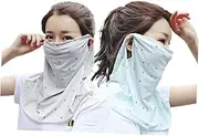 Beatifufu 2pcs Silk Scarf for Hair Face Cover Ski Scarf Ice Silk Neckerchief Bandana Headband Exercise Bike Disposable Face Mask Face Masks Disposable Summer Scarf Facial Mask Light and Thin