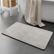 GGP 2 Pcs Grey Quick Dry Absorbent Non Slip Bath Rug For Bathroom, Kitchen & Entryway 40X60Cm