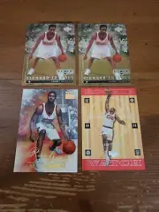 4 Card Lot Larry Hughes Rookies Upper Deck Skybox Premium & 2 Black Diamond