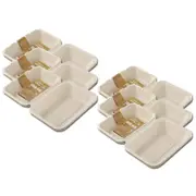 36pc Lemon & Lime 1000ml Eco Sugarcane Disposable Container Food Box Natural