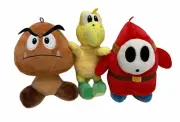 Super Mario Nintendo 8 Inch Villians Goomba Shy Guy Koopa Troopa Plush Toy NWT