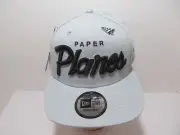 New Era PAPER PLANES w/ Paper Plane Pin OSFM Gray Cap Hat - NWT