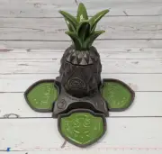 Disney World Polynesian 50th Anniversary Pineapple Serving Set Chip Dip Jar New