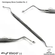 PERIODONTAL DENTAL HEMINGWAY BONE CURETTES No.2 SPOON SCOOP TYPE IMPLANT LAB