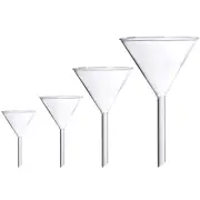 Glass Funnel Set, 4 Pcs Lab Borosilicate Glass Funnels, 100Mm (170Mm Length), 75