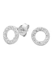 [Georgini] Baby Circle Cubic Zirconia Silver Stud Earrings