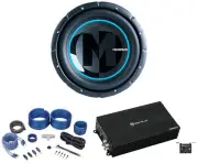 Memphis PRX12FT 12” 400 Watt RMS Car Audio Subwoofer+Mono Amplifier+Amp Wire Kit