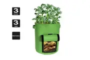 SpringUp 4PCS Potato Grow Bag Planter Container Pouch Root Plant Growing Pot with Side Window(4/7/10 Gallon, Black/Green/Brown)