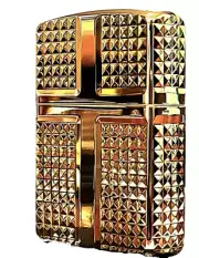 Zippo Armor 4 Face Diamond Cut Engraving Gold Chamber Finish Insert Oil Lighter