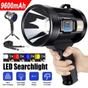 200000LM LED Searchlight Spotlight USB Rechargeable Solar Torch Work Light Lamp