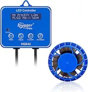 hygger 24V DC Aquarium Wave Maker with Controller, for 280-750L Fish Tank 6 Wave Modes Adjustable Water Flow Speed 12000LPH 18W, Freshwater Saltwater Coral Reef Tank Magnet Power head, Blue