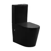 655*380*870mm Poseidon Avis Matt Black Rimless Back To Wall Toilet