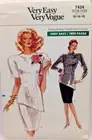 Vogue Women's Sewing Pattern TOP SKIRT 2 PIECE DRESS 7424 12-14-16 UNCUT