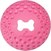Boredom Buster Gumz Bounce Fetch Ball Dog Toy Pink Small