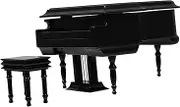 Alipis 1pc Piano Model Ornaments Musical Mini Dollhouse Piano Decoration Retro Decor Music Decor Music Boxes for Adults Piano Keyboard Figurine Music Piano Decor Piano Ornament Black Wood