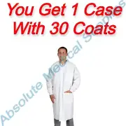 *30-Piece* Medline Static-Dissipative Microporous Breathable Lab Coat NONSW1750M