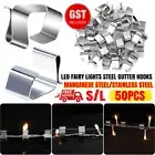 50PCS Led Fairy Lights Metal Gutter Hooks Heavy Duty Clips Party Led Fairy Light