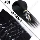 Micro Ring Loop Tips Real Remy Human Hair Extensions Micro Beads Link Full Head