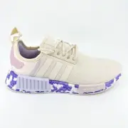 Adidas Originals NMD R1 Wonder White Beige Purple Womens Running Shoes GW5694