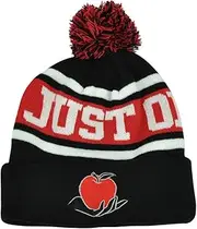 [Disney] Movie Snow White Just One Bite Apple Knit Pom Cuffed Beanie Word Mark Hat