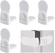 Baby Cupboard Safety Locks 4 Pack Child Locks Safety Baby Anti-Pinch Lock Drawer with Strong Adhesives for Cabinet, Cupboard, Refrigerator, Closet, No Drilling