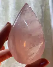 GORGEOUS GEM GRADE ROSE QUARTZ POLISHED FLAME CRYSTAL TOWER *3