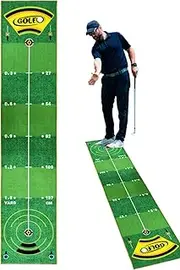 Golf Putting Green | 1.6 x 7.8 ft Professional Golf Training Aid | Sports Pad for Indoor and Outdoor, Improve Your Putting Skills, Anti-Slip Bottom