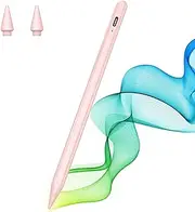 Stylus Pen for iPad (2018-2024),MILPROX Active Pencil with Palm Rejection,No Lag, Tilt for iPad Pro,iPad 6th/7th/8th,iPad Mini 5th,iPad Air 3rd/4rd Gen Kid Student Precise Writing/Drawing - Pink