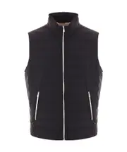 zip-up down gilet XL,XXL Black