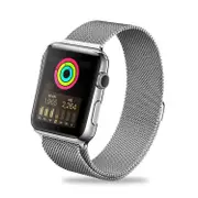 ZUSLAB Stainless Steel Wristbands Band for Apple Watch Series 8 7 6 5 4 3 2 1 SE 38-40-41mm - Silver