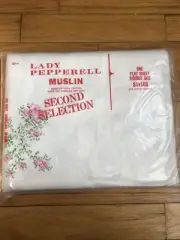 Vintage Lady Pepperell Muslin Flat Sheet 81 x 108 Double Full White NIP Floral