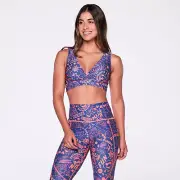 Zumba Club Zumba Open Back Bra - Purple / Black Z1T000301