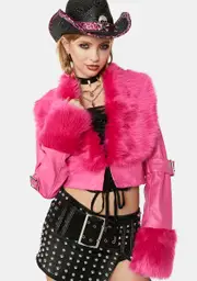 [Current Mood] Manifest This Moment Faux Fur Jacket