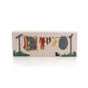 Cats Meow Village Clothesline Wood Accessory Retired 1989 Wash 153