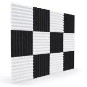 12 Pcs Acoustic Foam Board,Sound Insulation Sound Wedges Sound Insulation3003