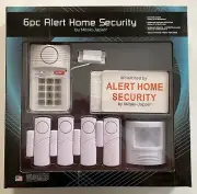 HOME SECURITY ALARM SYSTEM WITH MOTION DETECTOR, DOOR SENSORS, SIREN