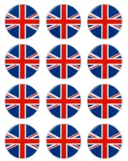 England Flag Edible Cupcake Toppers Icing World Flag Cake Decorations (2 Sizes)