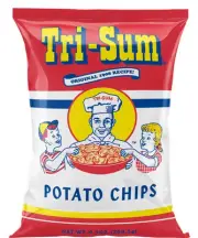 Tri-Sum Original Style Potato Chips, Family Size 8-ounce Bags