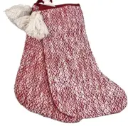 Nicole Miller Home Set of two 22” Christmas Stockings with Tassels-NEW