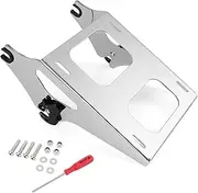 Benlari Thicker Tour Pack Mount Detachable 2-Up Trunk Tour Pack Mounting Rack Fit for Harley Davidson Touring Street Glide Road King Road Glide Electra Glide 2014-2024 (Chrome)