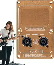 Speaker Wiring Box - Double 4-Core Socket Wiring Board | Binding Post Terminal Cable Connector, Audio Amplifier Socket