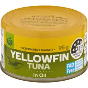 Woolworths Yellowfin Tuna In Oil 95g