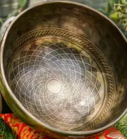 8 - 9 Inch Cosmos Handmade Tibetan Singing Bowl
