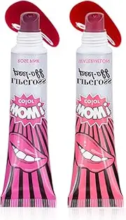 [DAGEDA] 2 Colors Peel Off Lip Stain, Matte Finish Tattoo Lip Gloss, Lip Stain Peel Off, Lip Tint Transfer Proof and Waterproof Tattoo Magic Color Lip Liner, Non Stick Color Peel Off Lip Mask(01+04)