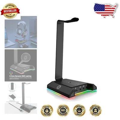 Compact RGB Headset Stand with 7.1 Surround Sound - Perfect Gaming Accessory