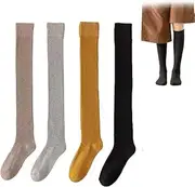 [TiLLOw] Chicshouse Socks, Chicshouse Winter Thermal Socks,Chicshouse Fleece Socks,Women Warm Cozy Fuzzy Socks,Thigh High Boot Socks (4 Pairs-B)