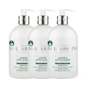 3 x Baylis & Harding Anti-Bacterial Hand Wash Jasmine & Apple Blossom 500mL